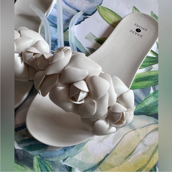 Shade & Shore Cream Floral Women's Sandals - Picture 2 of 3
